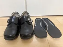 ブラックフォーマルシューズ バックル付き　22.0 21.5 卒業