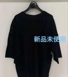 CITY SHOP ラメメッシュニット 半袖 ブラックタグ付き未使用品✴︎最終値下のサムネイル