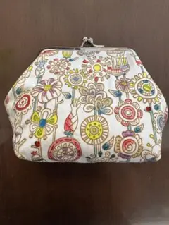 文庫屋大関　布　ハンドメイド がま口ポーチ