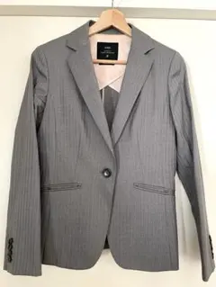 INED★美品★シルク&ウール テーラードジャケット　グレー