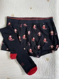 サンタクロース柄 ボクサーパンツ Mサイズ ソックス付き