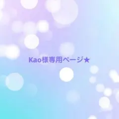 Kao様専用ページ★