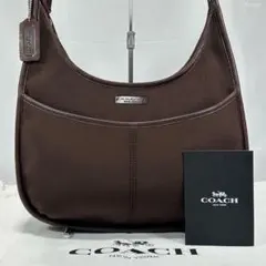 【極美品】コーチ 6203 エルゴ風 ワンハンドバッグ ワンショルダー 濃茶