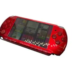 液晶良好 PSP-3000 ラディアントレッド 本体 メモリスティック4GB