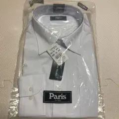 Paris メンズホワイト長袖シャツ Mサイズ　未着用　未開封