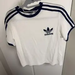 adidas ホワイト ネイビー ロゴ タオル生地のサムネイル
