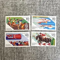 世界のオリンピック切手 ロシア1992 アルベールビル冬季五輪 未使用3種