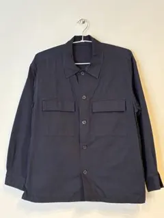 ⭐︎お値下げ⭐︎GU ネイビー ボタン付き カバーオール ジャケット　シャツのサムネイル
