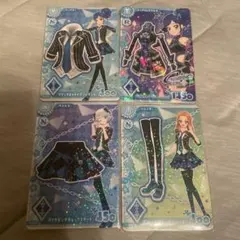 アイカツ！ 霧矢あおいブラックストライプコーデ他レア含む4枚セット