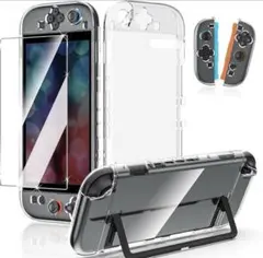 Switch 2 ガラスフィルム+ Switch 2 クリアケース 着脱簡単