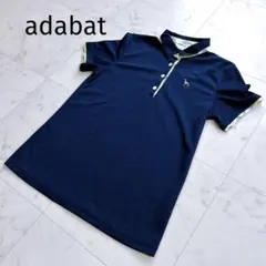 【adabat】アダバット ネイビー 半袖 ポロシャツ ゴルフ 36 Mのサムネイル