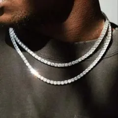 ✨黄金比✨モアサナイト テニスチェーン セット 黄金比 セット テニスチェーン 高級感モアサナイト仕様 - メルカリ