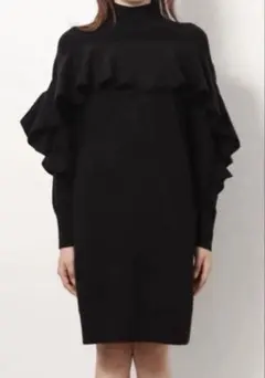 ✳︎土日価格✳︎Apuweiser-riche フリルデザインニットミニワンピース