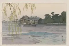 吉田博「ウダイプールの島御殿」28x40cm ◇複製 高品質 ポスター新版画