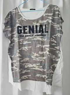 GENIAL 迷彩柄オーバーサイズTシャツ