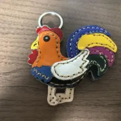 カラフル鶏デザイン キーホルダー