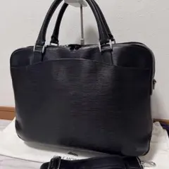 ペッレモルビダ キャピターノ 2室 2way レザー ビジネスバッグ ブリーフ黒のサムネイル