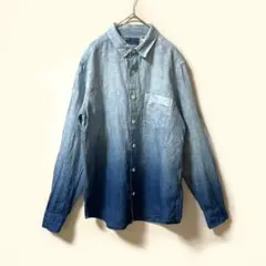 極美品✨ ブルーブルー BLUE BLUE 長袖 リネン100% シャツ 2のサムネイル