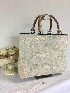 ハンドメイド・大島紬・大きめ・トートバッグ・985 - メルカリ