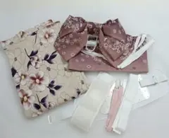 ハニーズ　Honeys　花柄浴衣と作り帯セット　＆着付け小物のセットのサムネイル