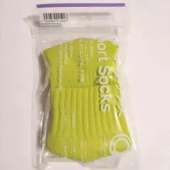 ファミリーマート ショートソックス ライムイエロー 25-28cm 男女兼用
