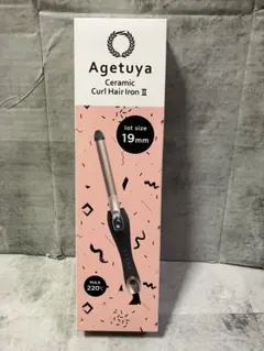 アゲツヤ セラミックカール ヘアアイロン2 19mm ゴールド ブラック
