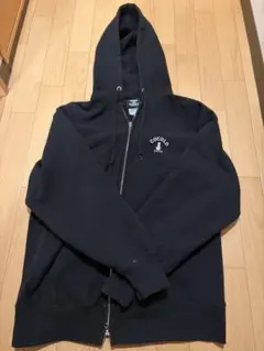 COCOLO ジップアップパーカー ブラック XL