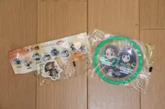 鬼滅の刃 くら寿司 コースター(炭治郎&冨岡義勇) × ラバーチャーム(童磨)