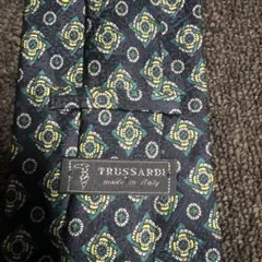 TRUSSARDI ネクタイ シルク100% 総柄italy.