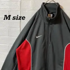 ナイキ　刺繍ロゴトラックジャケット　ダークグレー