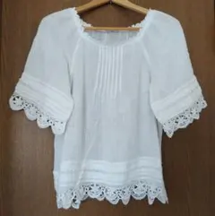 earth music&ecology 五分袖レースシャツ