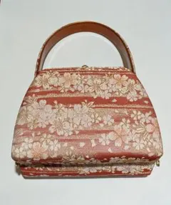 和装用バッグ 赤色 花柄