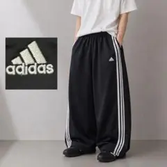 00s adidas アディダス トラックパンツ ワイド サイドスナップボタン