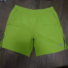 アディダスadidas2015年廃盤ショートパンツM蛍光イエロー中古ハーフパンツ
