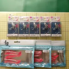 dw ダイソー　ジグヘッド　２２ｇ　５個　ワーム１５個（コアマンＶＪの替りに）のサムネイル