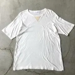 00s Y's for men 白Tシャツ 前V ビンテージモチーフ Lのサムネイル