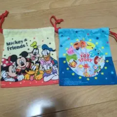 ディズニー トイストーリー ミッキー＆フレンズ コップ袋 2枚セット