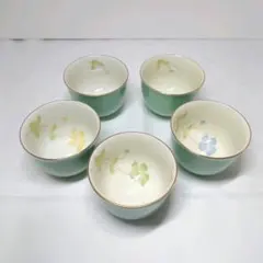 深川製磁　ポピー　湯呑み　5客