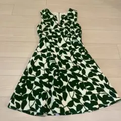 kate spade 葉柄ノースリーブワンピース サイズ4