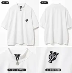 OY ハーフジップ Tシャツ ホワイトのサムネイル
