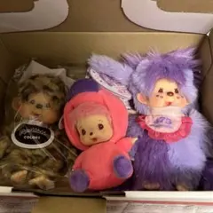 匿名配送★モンチッチcolorsヒョウ柄、しなこコラボ3点セット