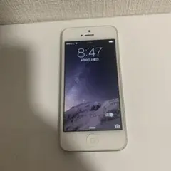 iPhone 5 16GB Silver iOS8 美品