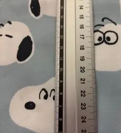 スヌーピー★SNOOPY・はぎれ・水色系・縦　約51cm・横　約80cm
