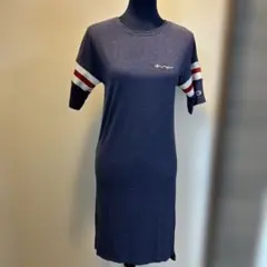 Champion ネイビー ストライプ 半袖ワンピース