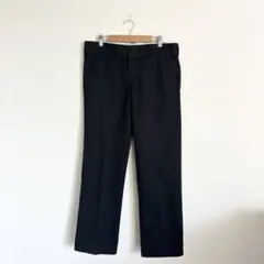 USA企画 Dickies 873 ワークパンツ ブラック センタープレス 32