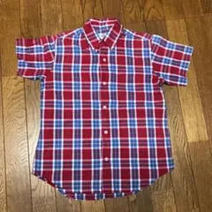 ユニクロ 半袖シャツ チェックシャツ 140