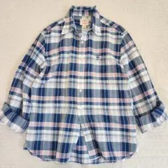 美品★Brooks Brothers　リネンコットン　シャツ　ボタンダウン　麻