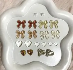ネイルパーツ　リボン　ハート