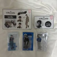 Snow Man 目黒蓮アクリルスタンド3個　ステッカー　缶バッチ　新品未使用