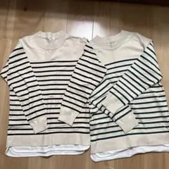 GLOBAL WORK 160 ストライプ　セーター　2枚セット